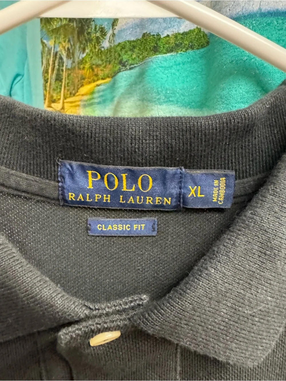 Ralph Lauren Black Polo Shirt with Embroidered Pony
